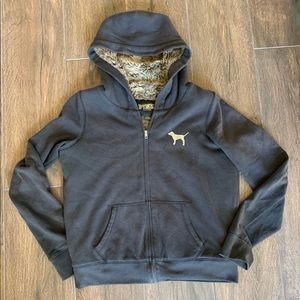 Victoria’s Secret PINK Faux Fur Zipper Hoodie